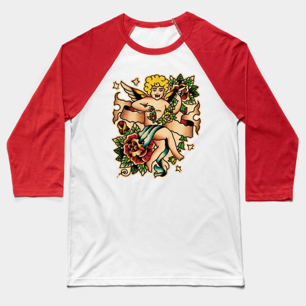 Cupid Baseball T-Shirt by Don Chuck Carvalho